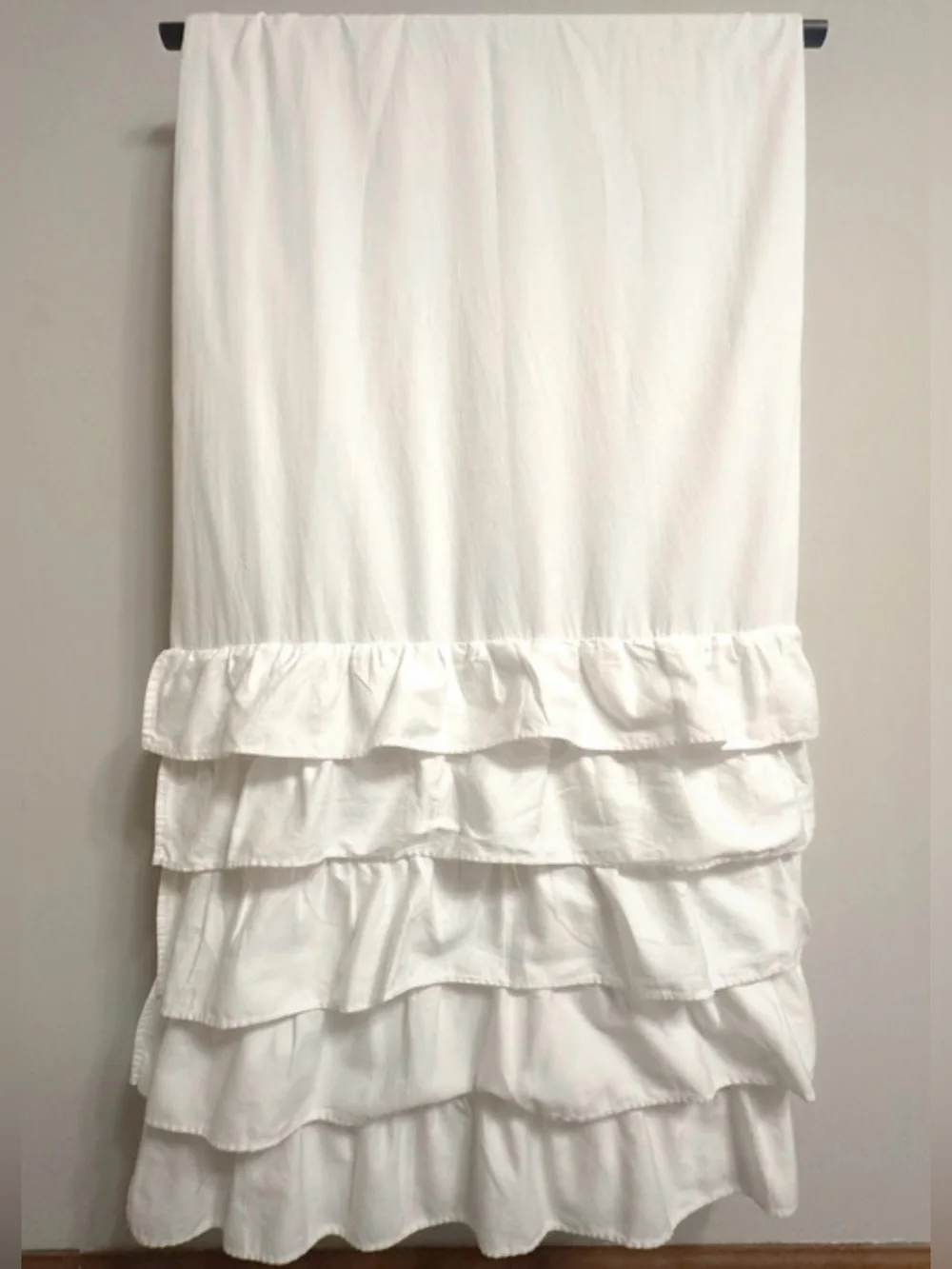 Pottery Barn Kids White Ruffle Blackout Curtains 43x90 Set of 4